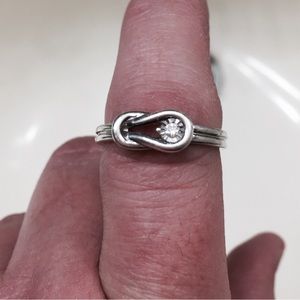 Sterling Silver Diamond Ring